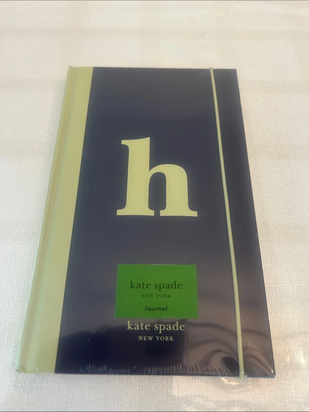 kate spade navy & light green 'h' Journal